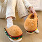 Kawaii Hamburger Fuzzy  Slippers Cute home Slippers