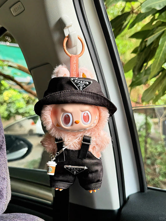 Labubu Outfit Fashion Dress Hat + Pants + Bag (No doll)