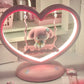 My Melody / Kuromi on a Swing Heart Shape Night Light Table Lamp