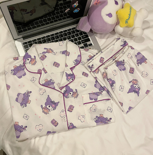 Kuromi Pyjama Set Purple