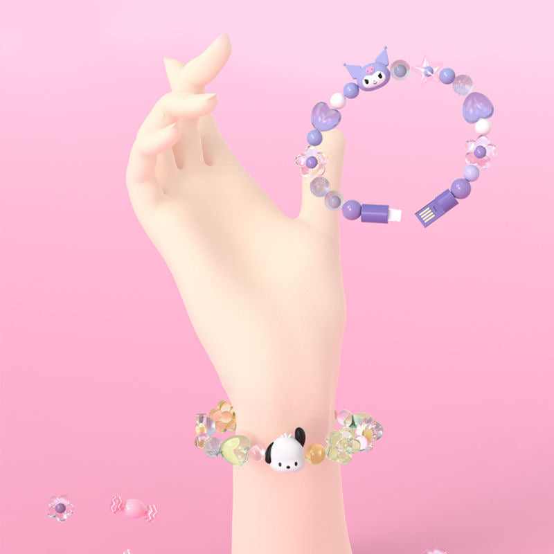 Sanrio Kuromi Pochacco Bracelet  Charging Cable Girls Gifts