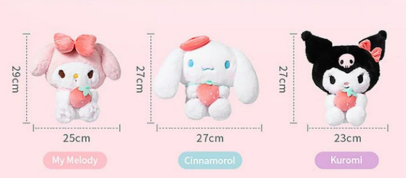 Sanrio Strawberry Plush Doll Toy 10in
