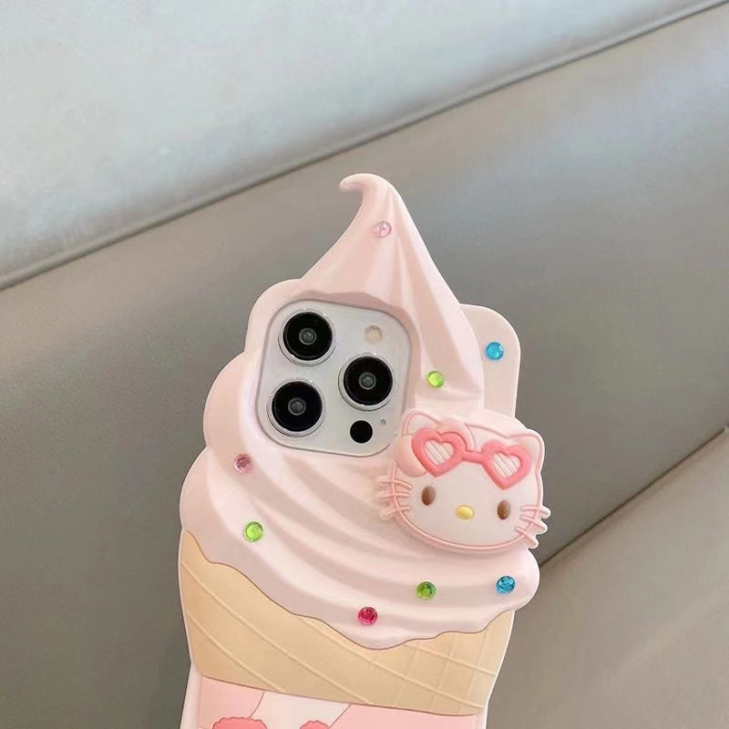 Pochacco Hello Kitty Ice Cream Phone Case