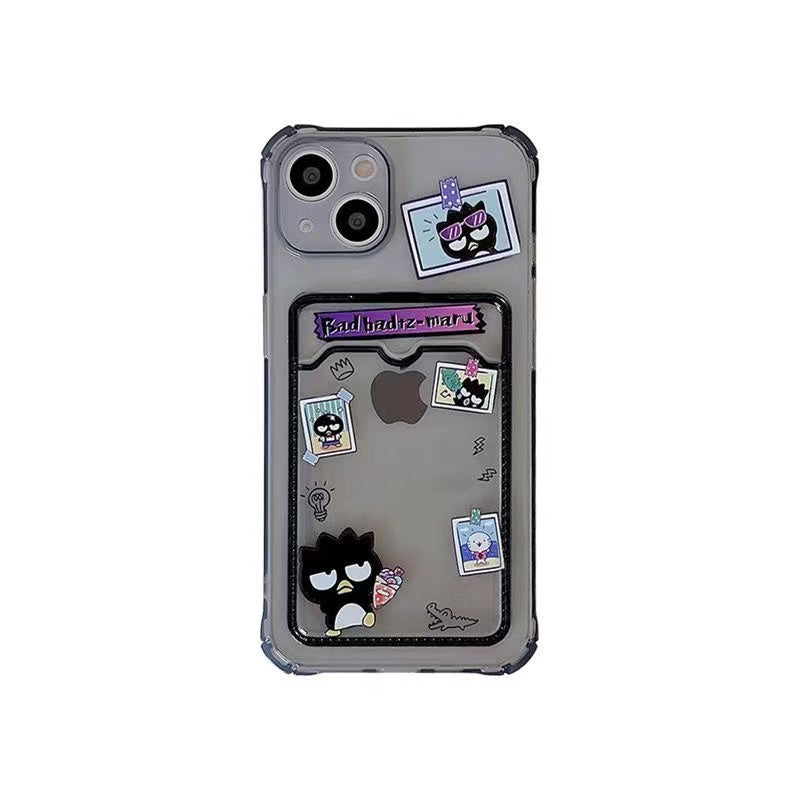 Badbadtz-Maru / keroppi phone case with card holder