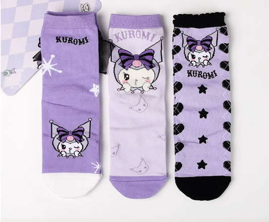 3 pcs Kuromi Socks Pack