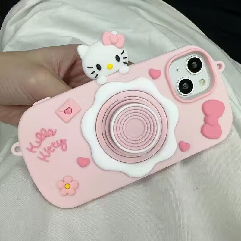 Hello Kitty Camera Phone Case with Shoulder Strap