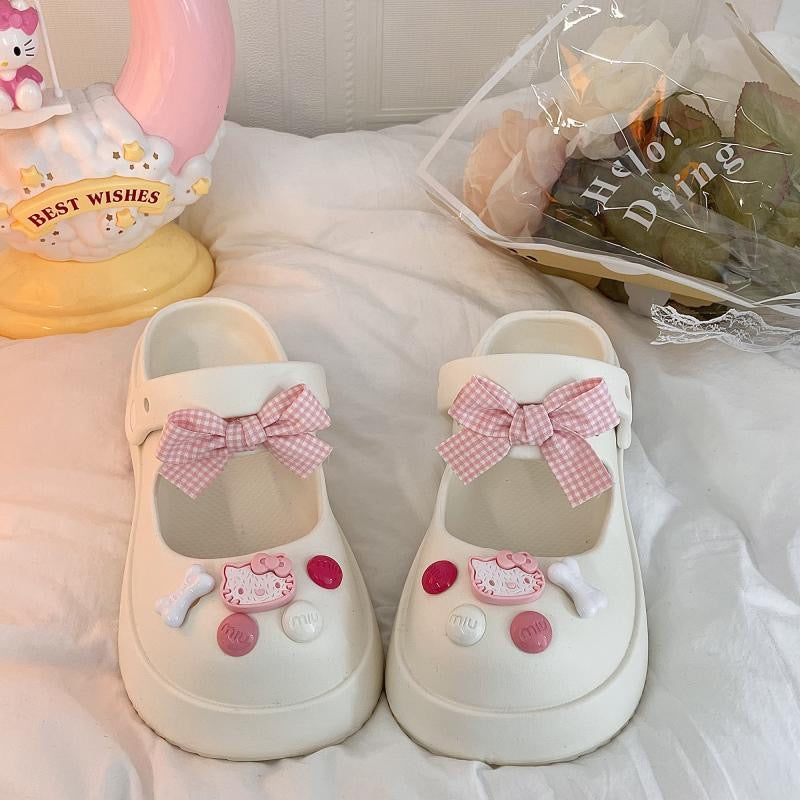 Hello Kitty Bowtie Slip on Shoes