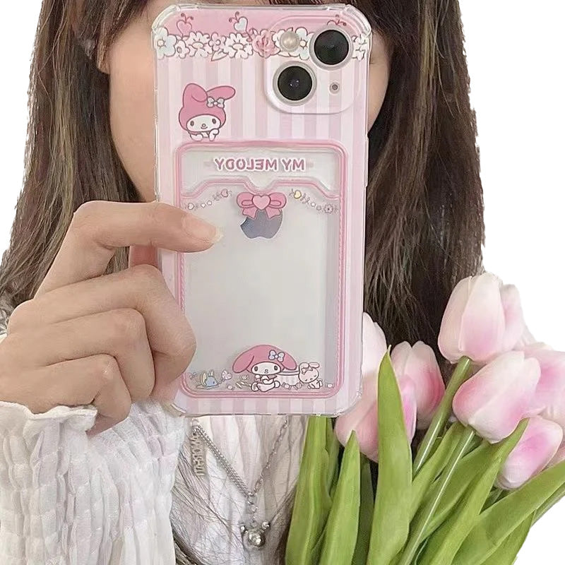 Kuromi / My melody Kpop Photocard Polaroid iPhone Case