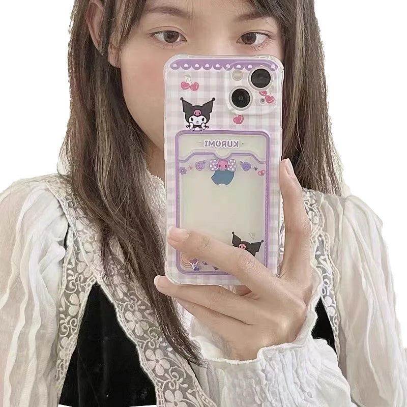 Kuromi / My melody Kpop Photocard Polaroid iPhone Case