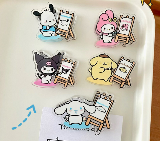 Kawaii Painter Design Paper Clip &Snack Clip& Swallowtail Clip