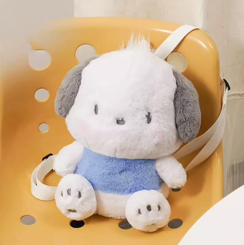 Pochacco Big Fluffy Plush Doll Backpack Joykawaii