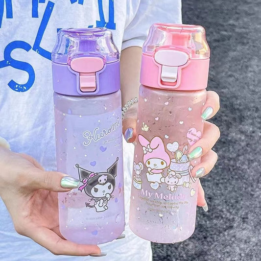 Sanrio Water Bottle insulated stainless steel vacuum bottle with PU Le –  Joykawaii