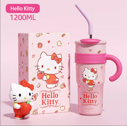 Sanrio Hello Kitty Thermos One Push Stainless Mug Bottle White 500ml.