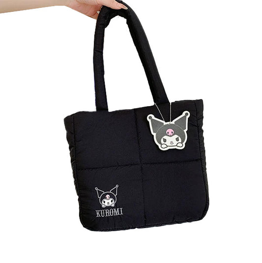 Kuromi Down-filled Fabric Tote Bag