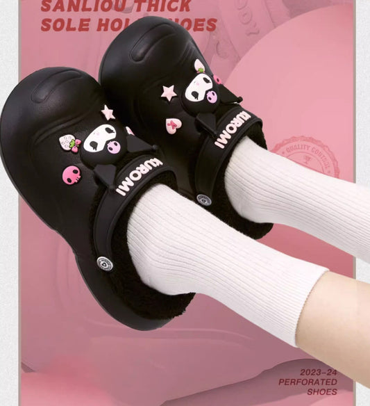 Sanrio Fuzzy Clogs Platform Shoes
