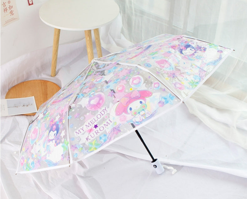 My Melody and Kuromi Transparent umbrella