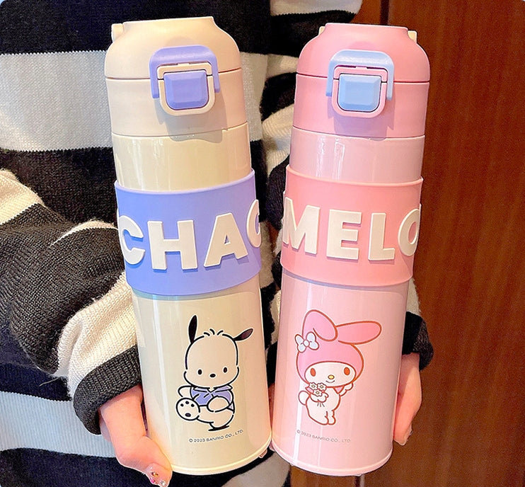 Sanrio Hello Kitty Thermos One Push Stainless Mug Bottle 500ml Pink with  lock