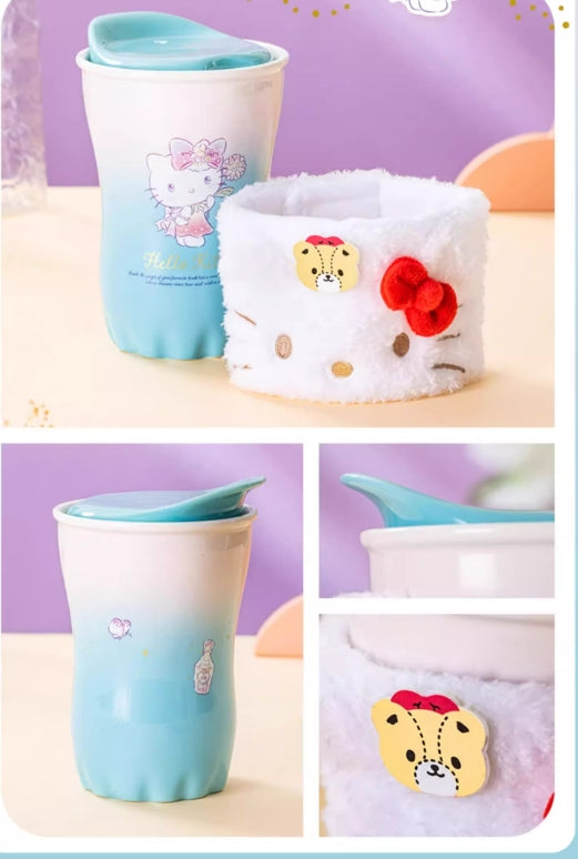 Sanrio Ceramic cup with plush cup cover 370ml – Joykawaii