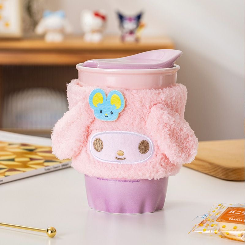 Sanrio Ceramic cup with plush cup cover 370ml – Joykawaii