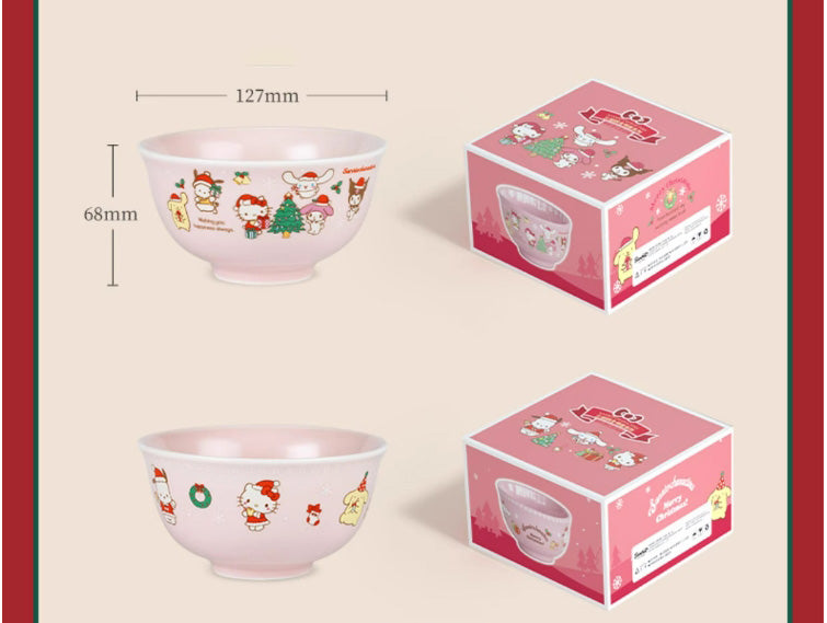 Sanrio Pink Christmas ceramic bowl 5inch