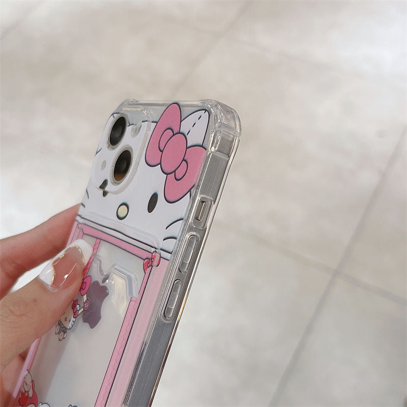 Hello Kitty Phone case with card holder – Joykawaii Hello Kitty Phone case with card holder – Joykawaii