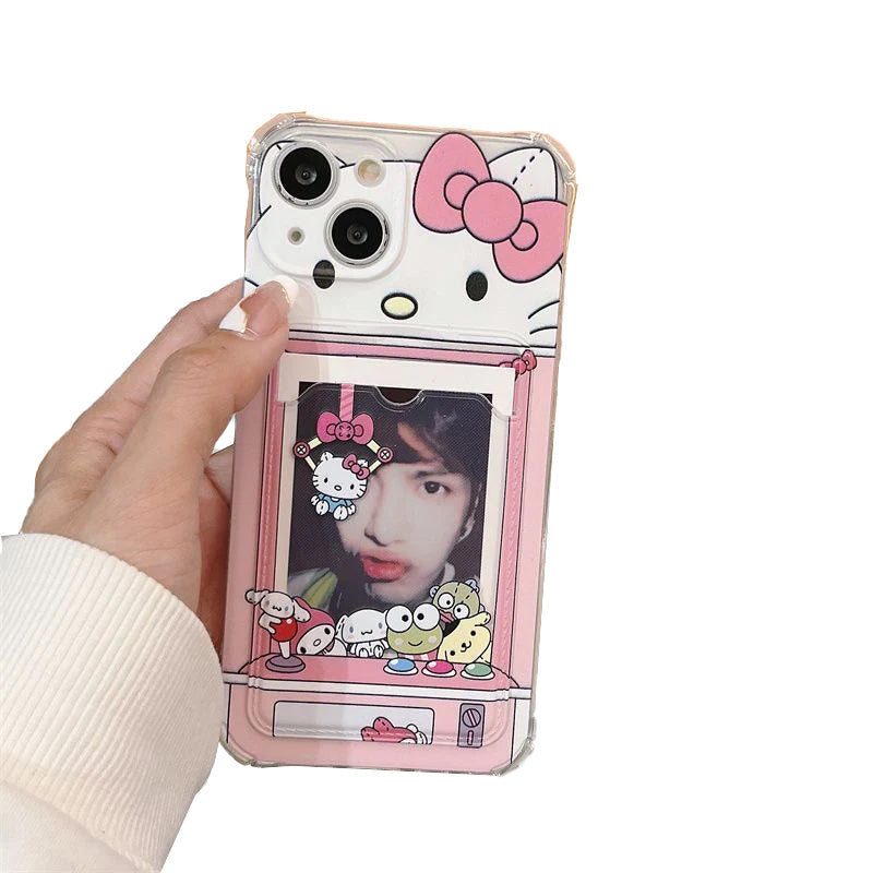 Hello Kitty Phone case with card holder – Joykawaii Hello Kitty Phone case with card holder – Joykawaii