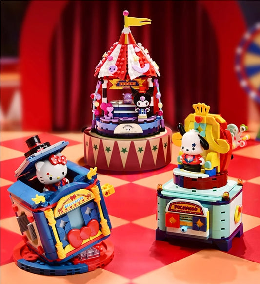 Sanrio series magic circus building blocks Kuromi toys Christmas gifts