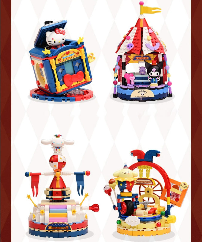 Sanrio series magic circus building blocks Kuromi toys Christmas gifts