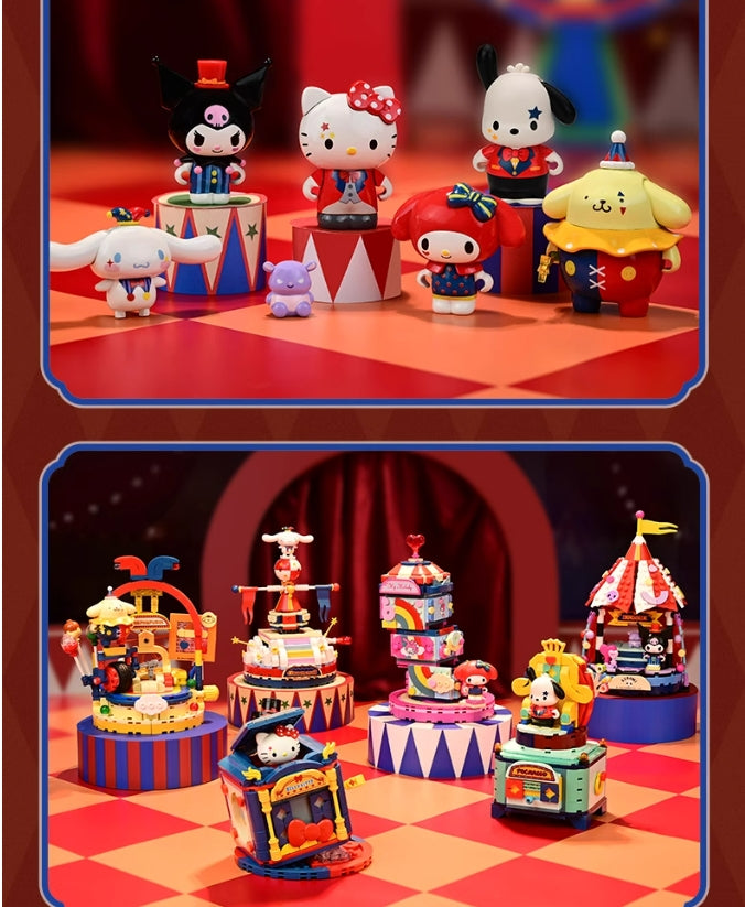 Sanrio series magic circus building blocks Kuromi toys Christmas gifts