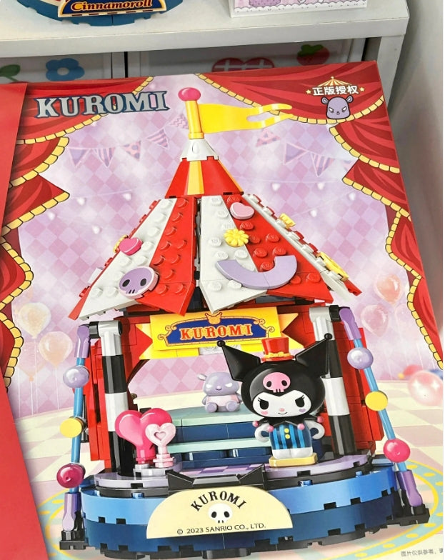 Sanrio series magic circus building blocks Kuromi toys Christmas gifts