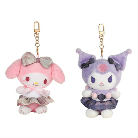 Kuromi and My Melody  JK uniform Plush Pendant