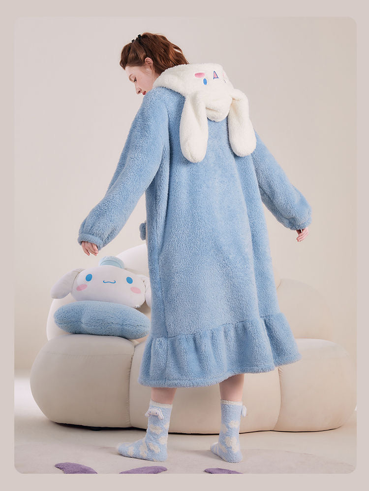 Fluffy Bunny Plush Pajamas