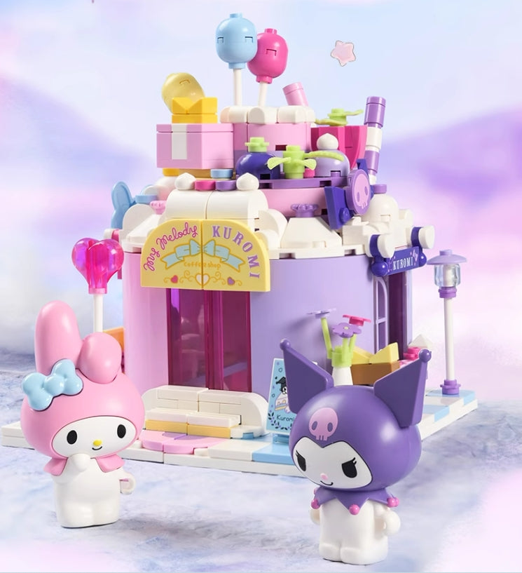 Kuromi and my melody Dessert shop building blocks