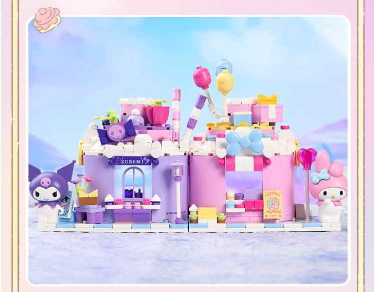 Kuromi and my melody Dessert shop building blocks