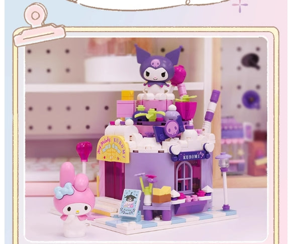 Kuromi and my melody Dessert shop building blocks