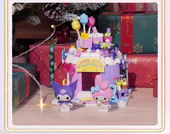 Kuromi and my melody Dessert shop building blocks