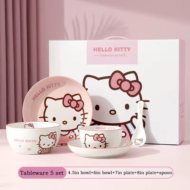 Bundle- hot Sanrio Hello Kitty tableware set