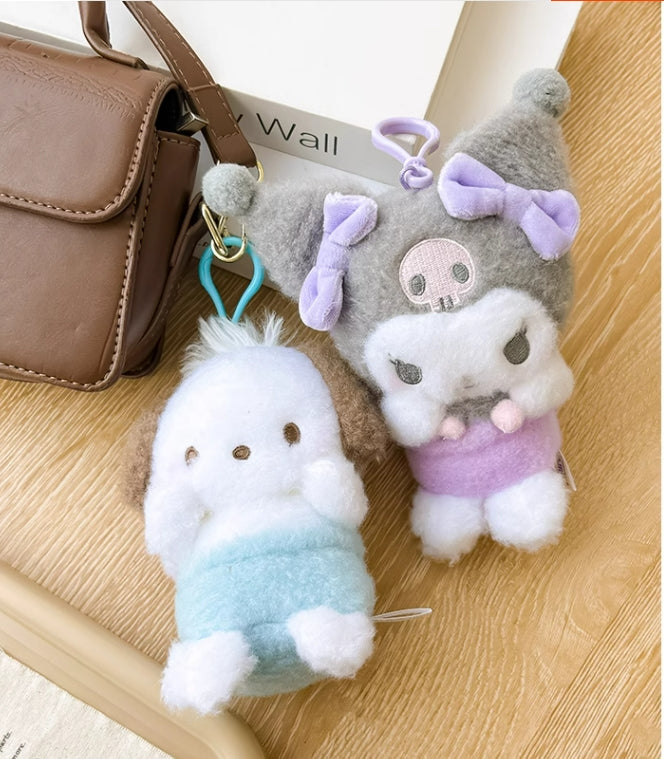 Pochacco / Kuromi Angel Milk Baby plush keychain