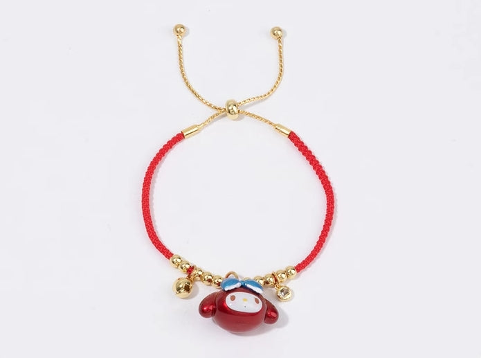 Sanrio red rope bracelet