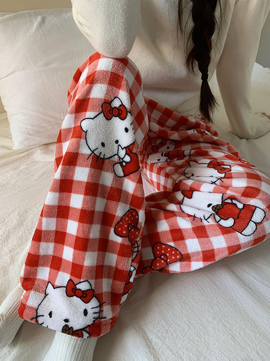Hello Kitty fuzzy pajama pants