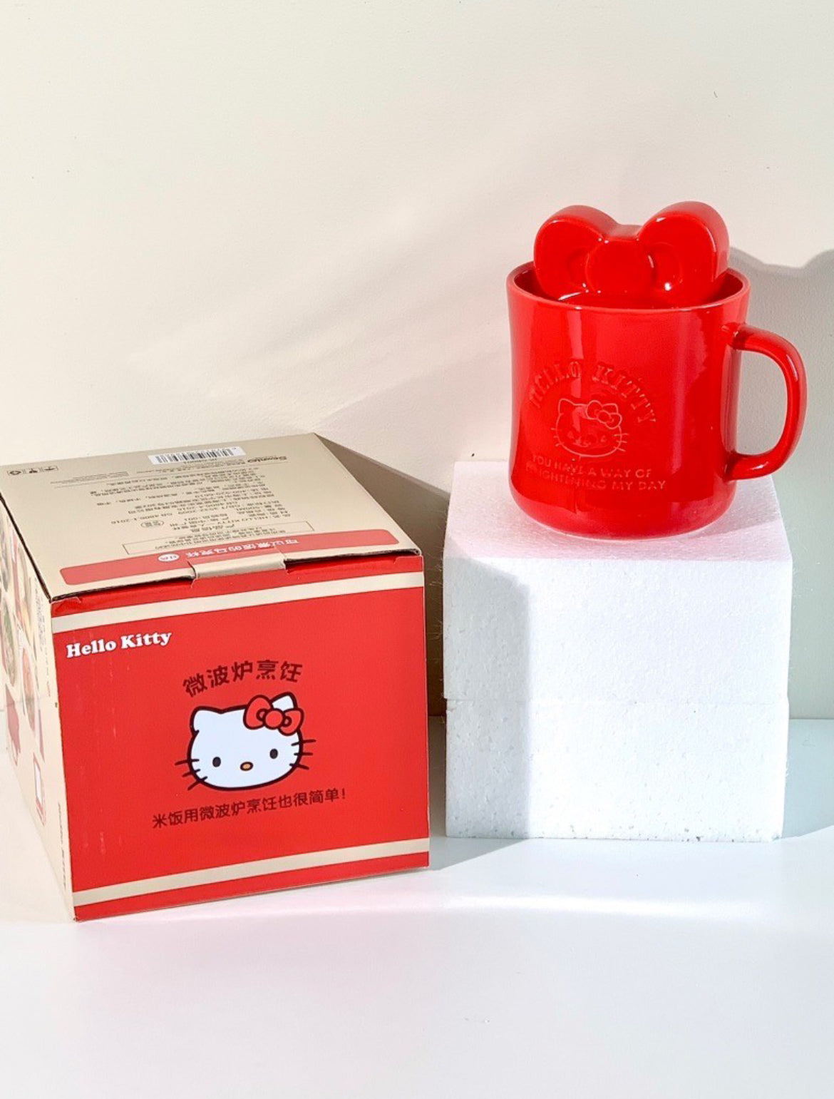 Hello kitty Cup lid with bow Mug 500ml