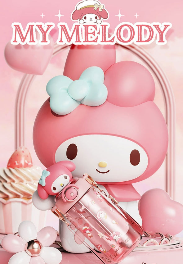 Sanrio Water Bottle with Shoulder Strap （650ml）