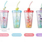 Sanrio Flower Party Series Straw Cup 420ml