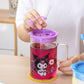 Sanrio glass cup with glass straw and lid 700ml