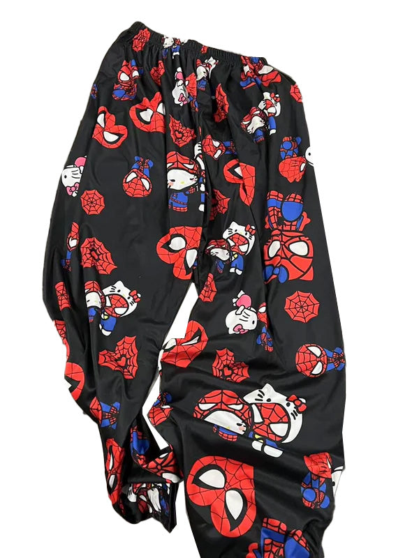 Hellokitty Spiderman Pajama Pants