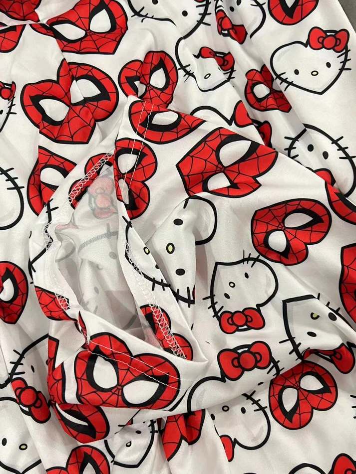 Hellokitty Spiderman Pajama Pants