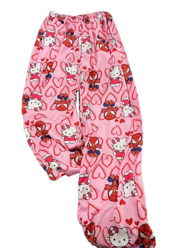 Hellokitty Spiderman Pajama Pants