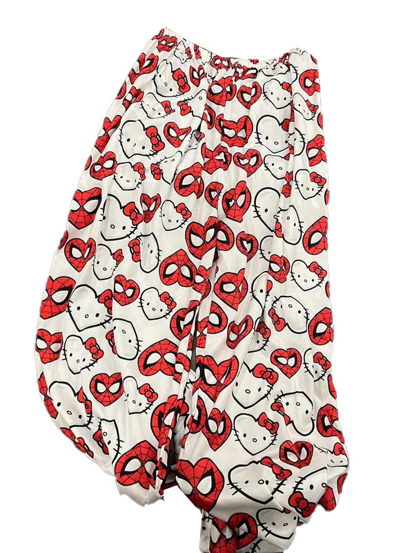 Hellokitty Spiderman Pajama Pants
