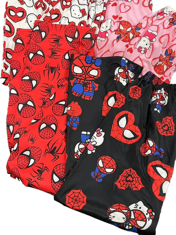 Hellokitty Spiderman Pajama Pants