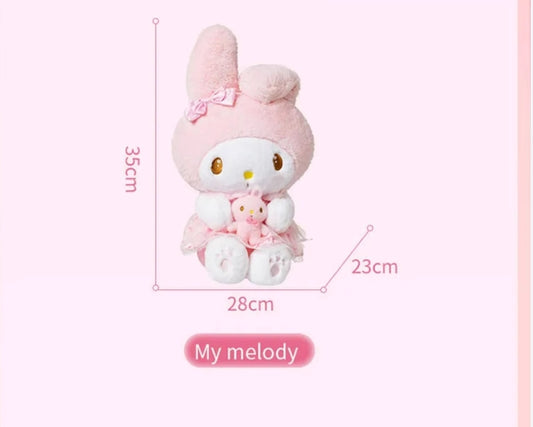 My melody and Kuromi Holding doll plush toy